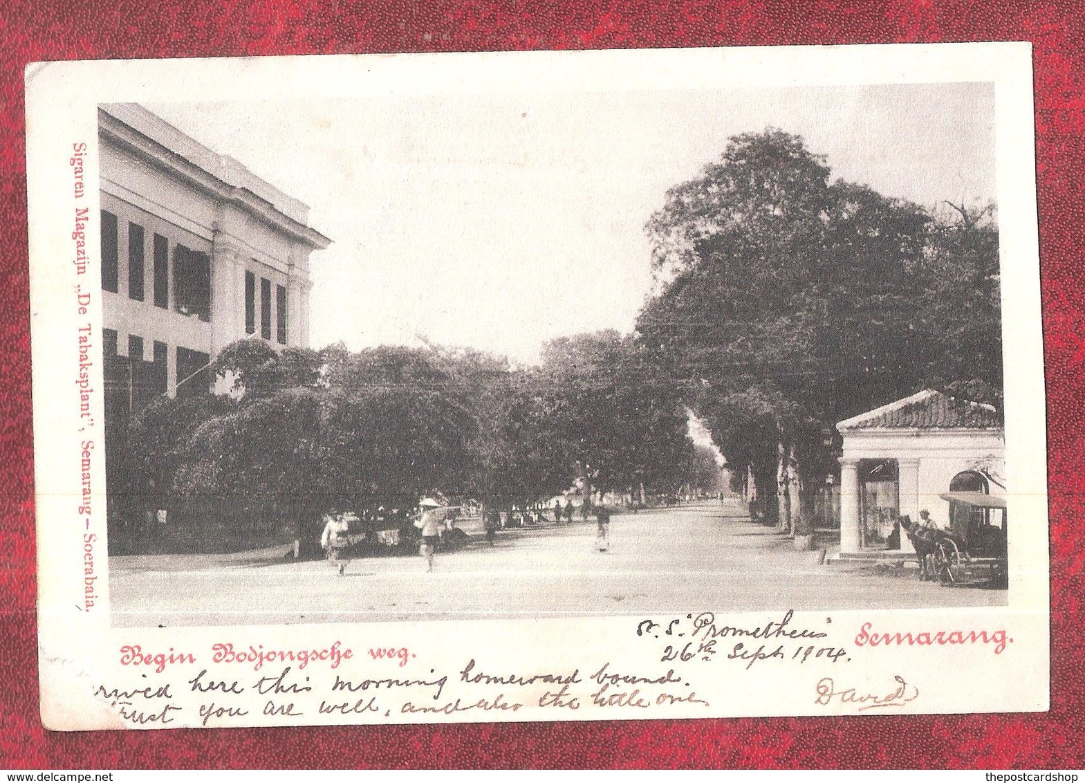 Semarang - Begin Bodjongsche Weg REPAIRED BOTTOM LEFT CORNER McNEILL & Co SAMARANG JAVA STAMP TO BACK STAMP REMOVED - Indonésie