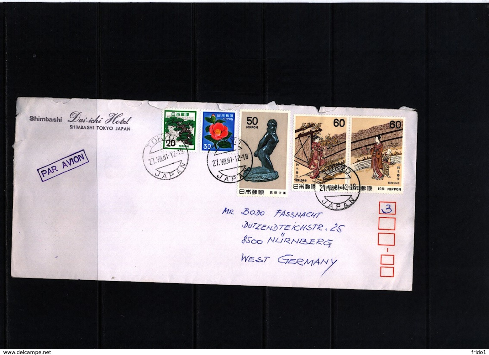 Japan Interesting Airmail  Letter - Covers & Documents
