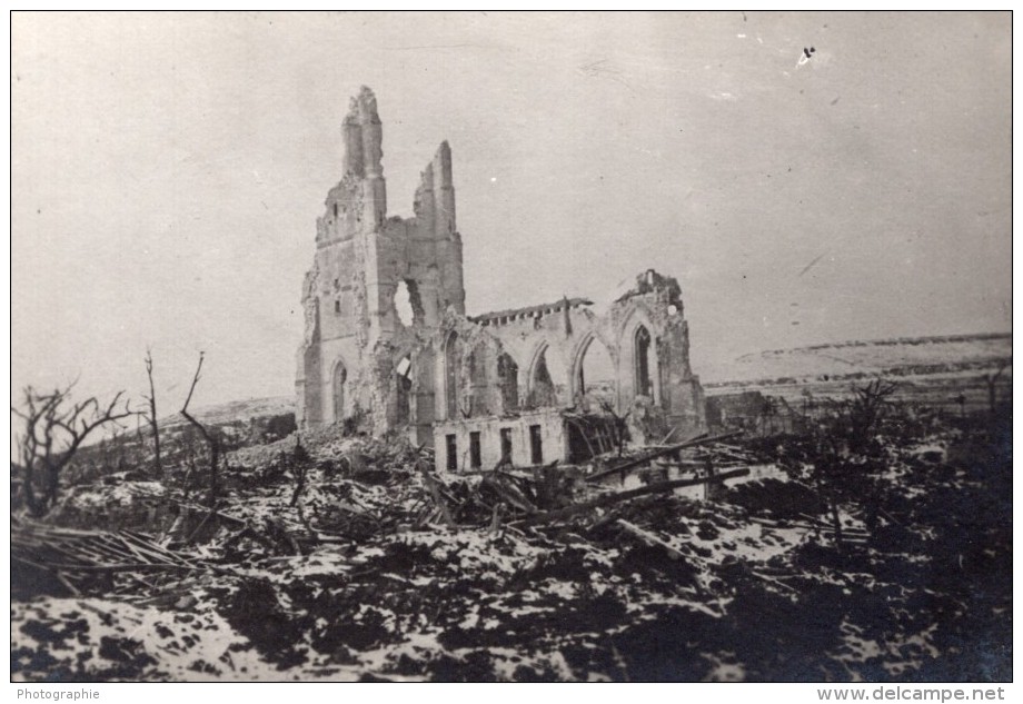 Pas De Calais Ablain-Saint-Nazaire Ruines De L'Eglise WWI Ancienne Photo 1914-1918 - War, Military