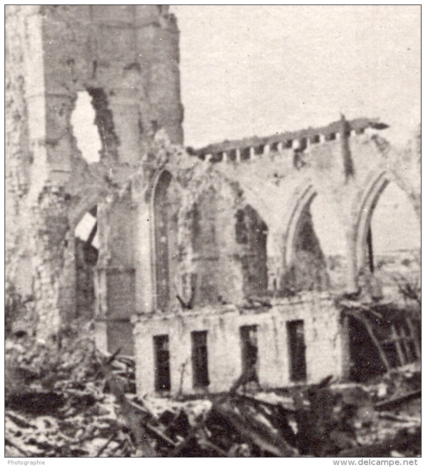 Pas De Calais Ablain-Saint-Nazaire Ruines De L'Eglise WWI Ancienne Photo 1914-1918 - War, Military