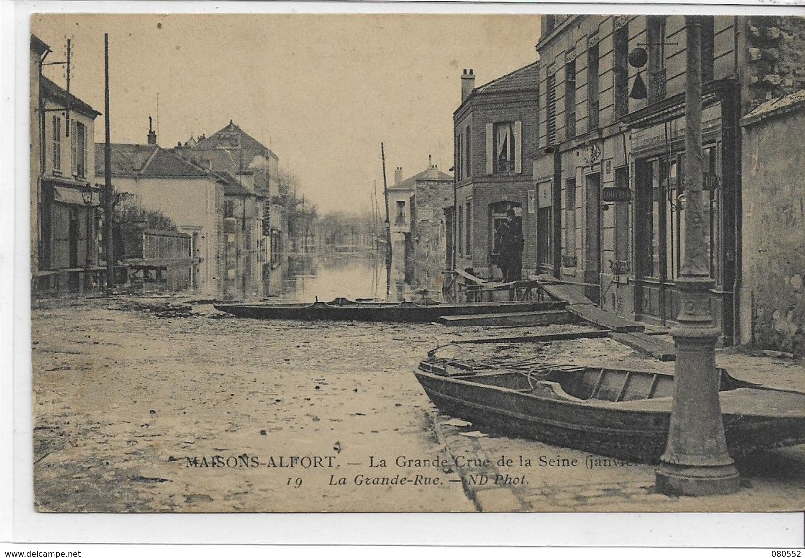 94 MAISONS-ALFORT . La Grande Crue De La Seine , Janvier 1910 , édit : N D Photo , écrite   , état Extra - Maisons Alfort