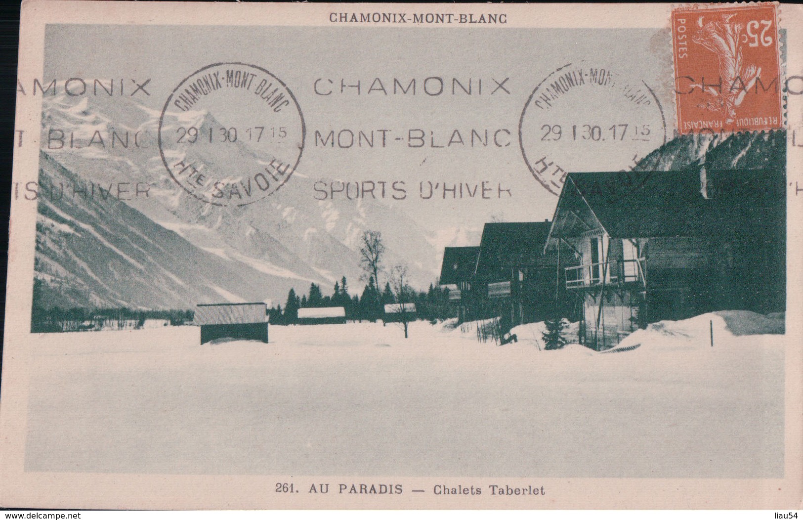 CHAMONIX-MONT-BLANC AU PARADIS Chalets Taberlet (1930) - Chamonix-Mont-Blanc