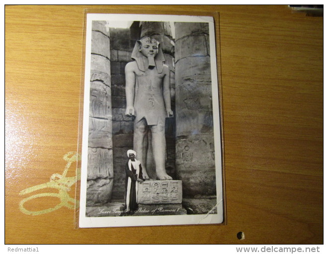 CARTOLINA EGYPT LUXOR TEMPLE     1936   ARRIVO ZURIGO POSTA AEREA AFFRANCATURA MISTA    - D - 2869 - Altri & Non Classificati