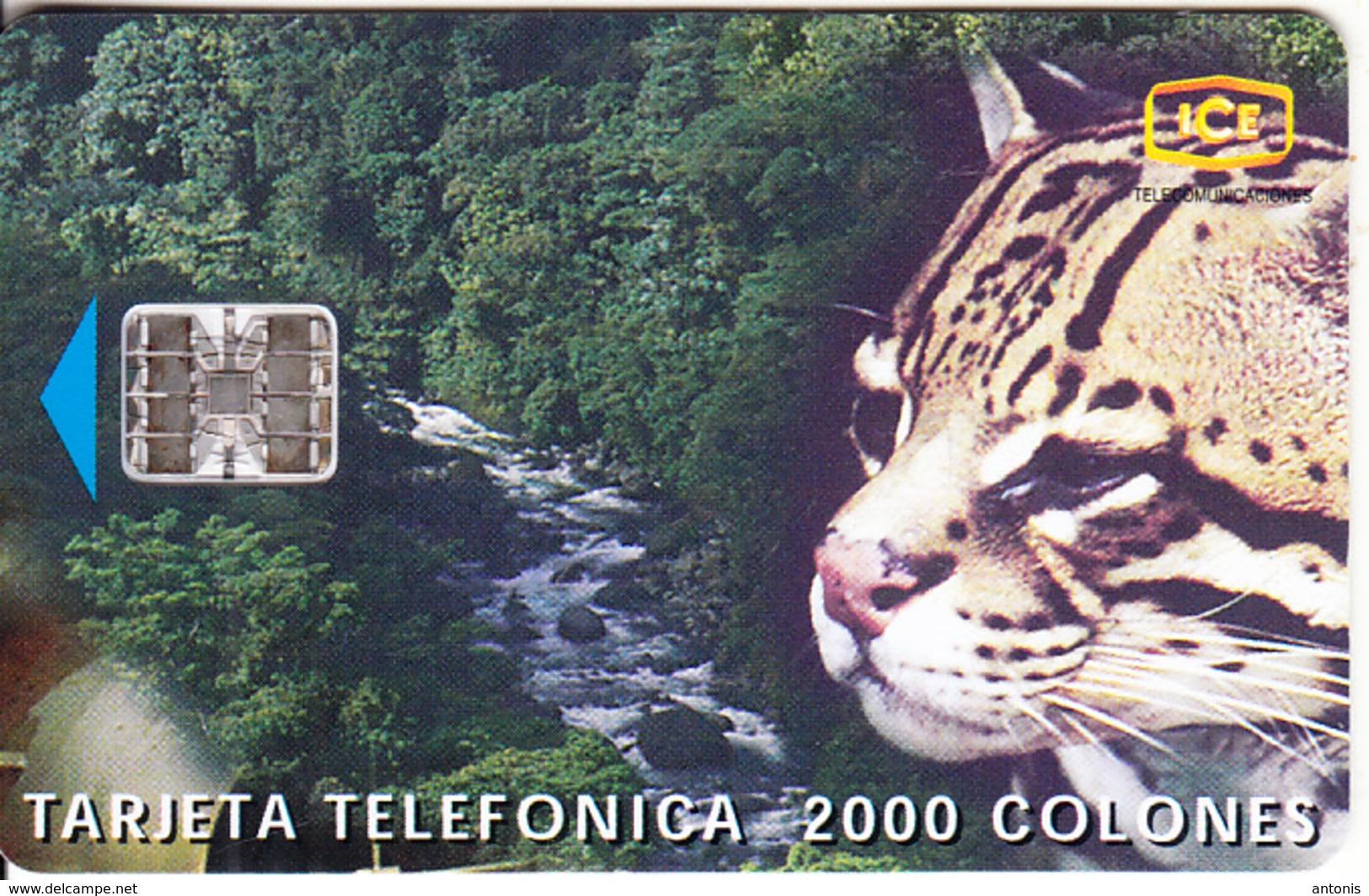 COSTA RICA - Panther, ICE Tel Telecard, CN : C7A516928, Tirage %50000, 10/97, Used - Costa Rica