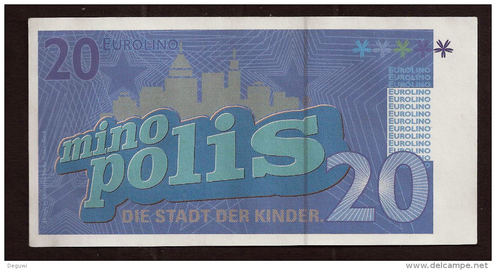 EURO-Note "minopolis, Wien,  20 EUROLINO", Typ A, RRRRR, Nov. 2005, UNC, Canceled, 125 X 65 Mm - Austria