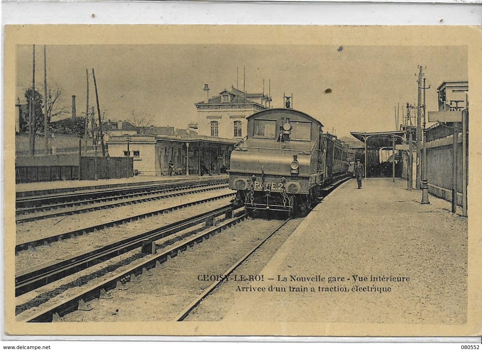 94 CHOISY-LE-ROI . La Nouvelle Gare , Arrivée Du Train électrique , édit : Sans  ,écrite En 1906 , état Extra - Choisy Le Roi