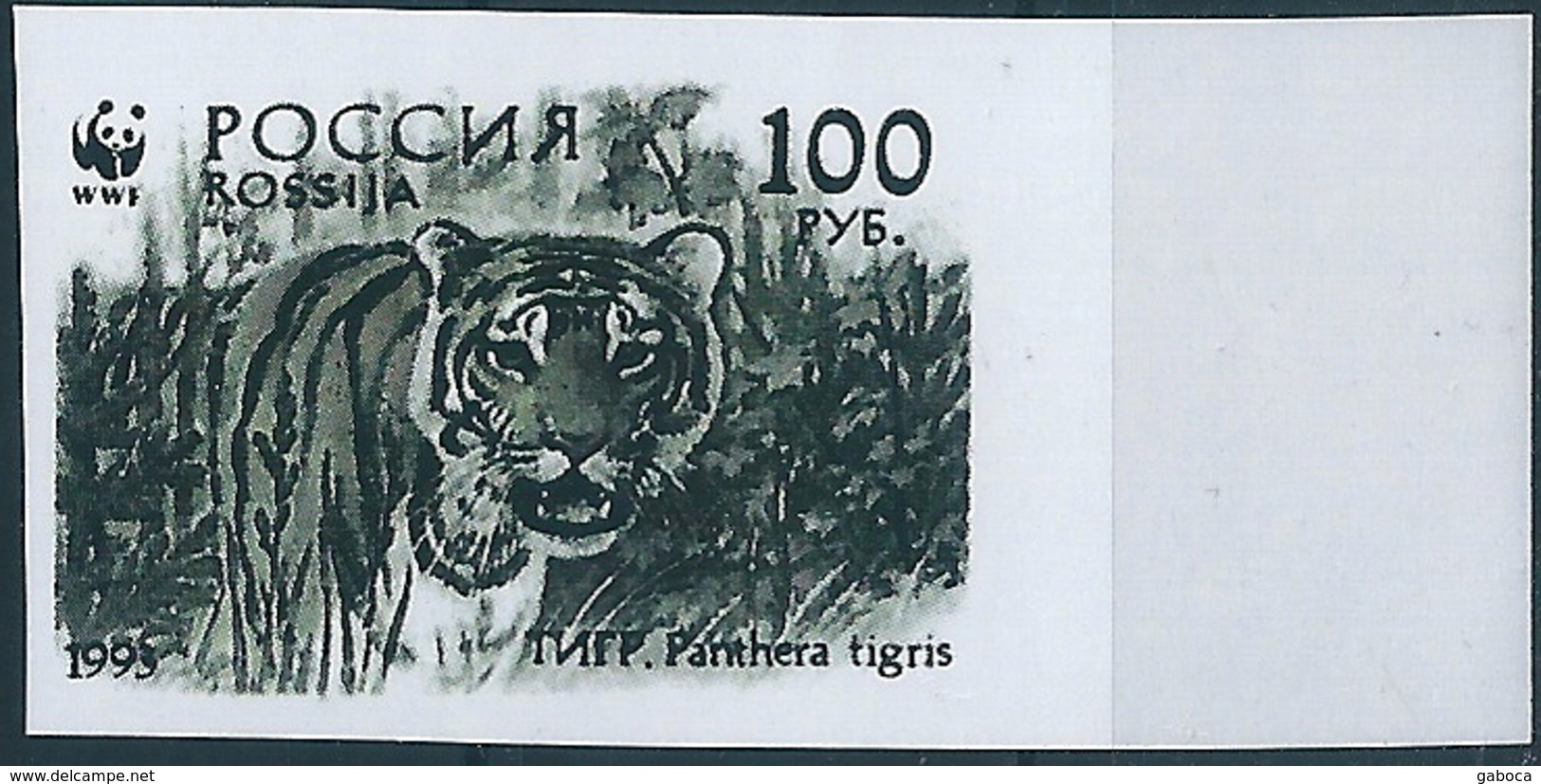 B3785 Russia Rossija Fauna Animal Tiger (100 Rubel) Organization Colour Proof - Errors & Oddities