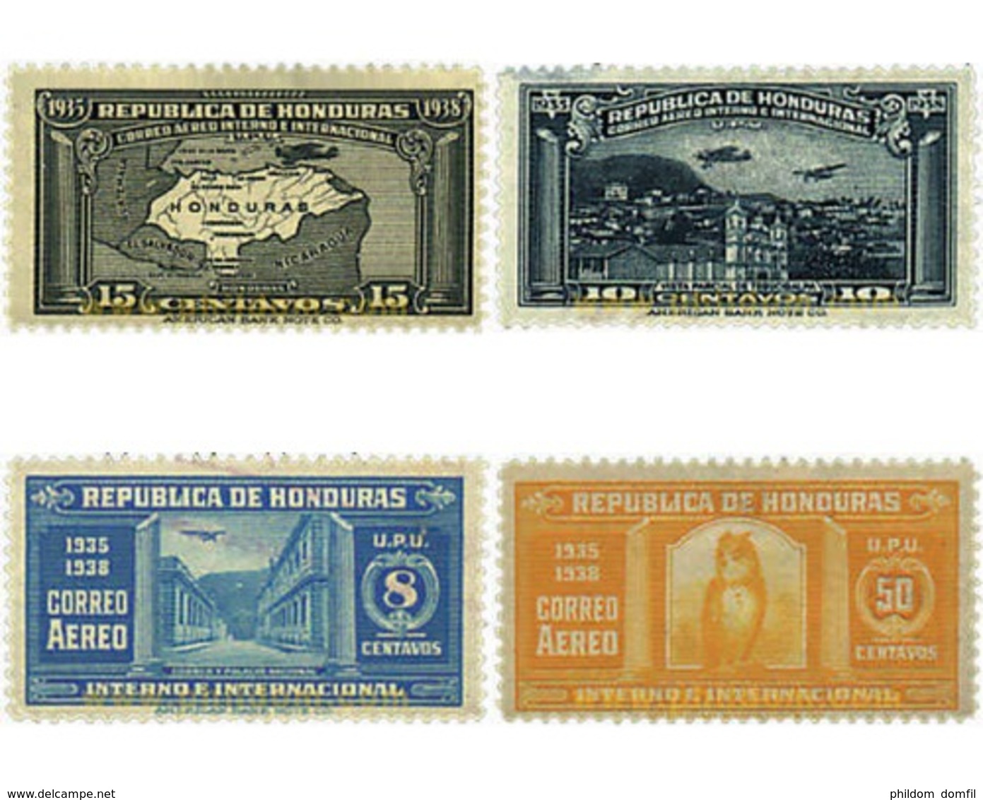 Ref. 592815 * HINGED * - HONDURAS. 1935. DIFFERENT CONTENTS . MOTIVOS VARIOS - Honduras