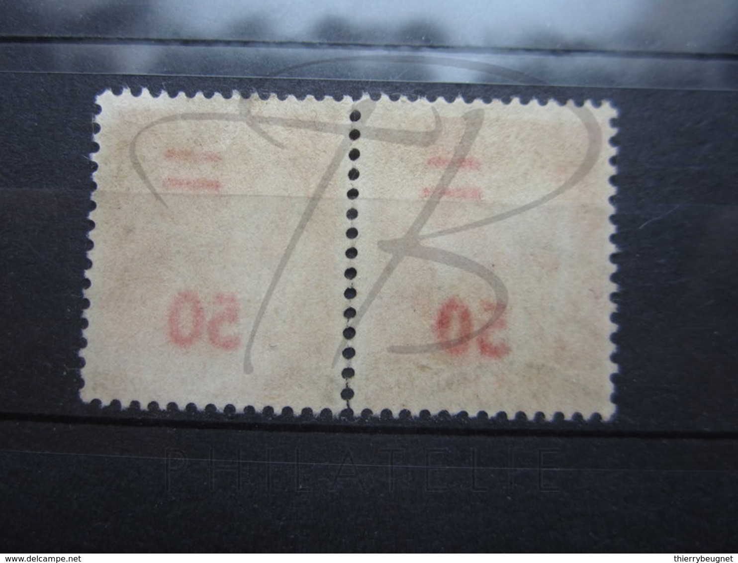 VEND BEAUX TIMBRES DE FRANCE N° 481 EN PAIRE , SURCHARGES RECTO-VERSO !!! - Gebruikt