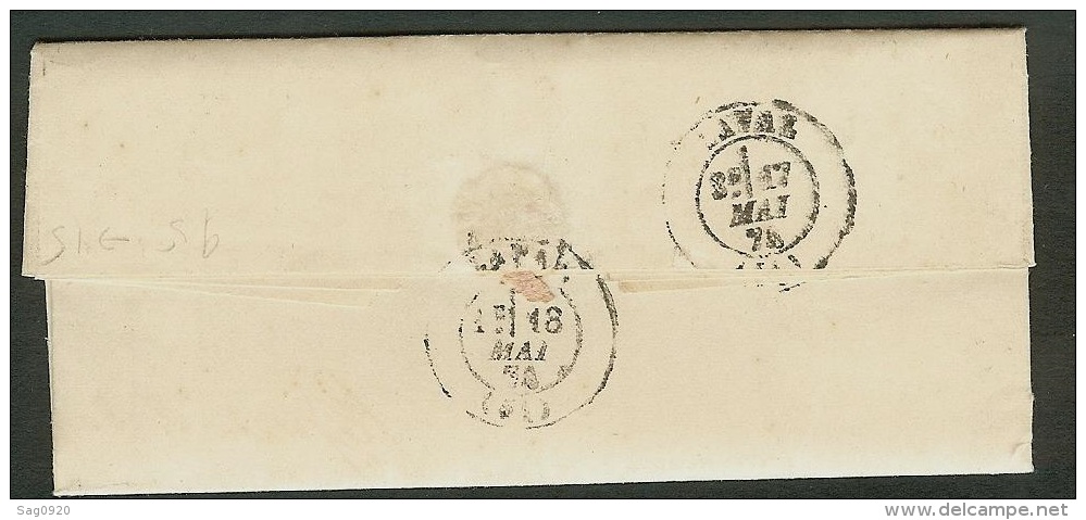 Mayenne-Lettre Avec N°60 Oblitéré Gros Chiffre 95 De Andouillé-Pour Laval - 1849-1876: Classic Period