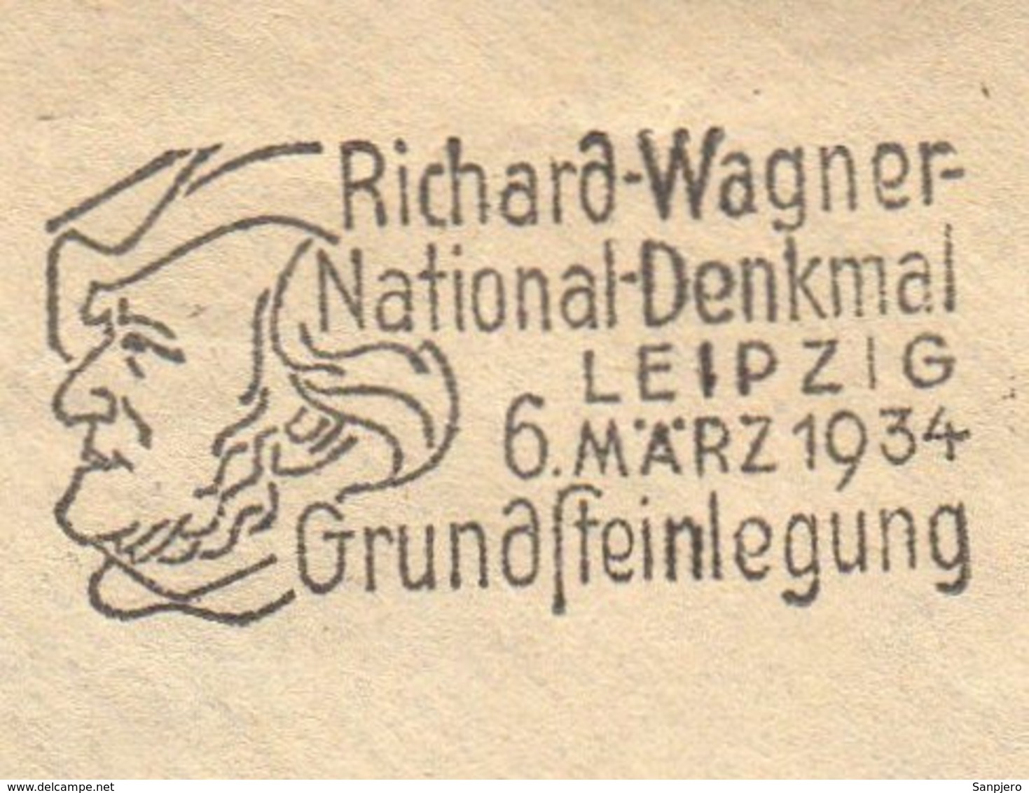 DEUTSCHES REICH 1934. NICE COVER WITH RARE RICHARD WAGNER STEMPEL, LEIPZIG - Covers & Documents