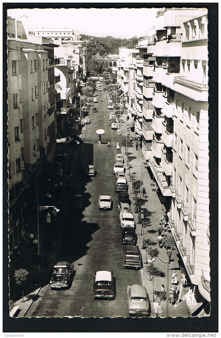 TANGER - MAROC  - Boulevard Pasteur - Editions JEFF N° 532- Autos - Scans Recto Verso - Tanger