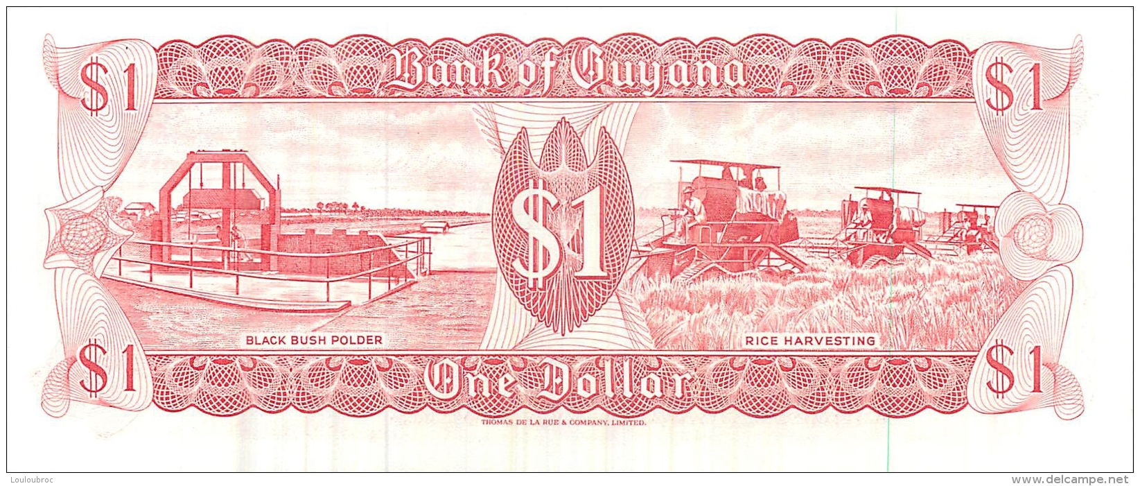 BILLET   GUYANA 1 DOLLAR - Guyana