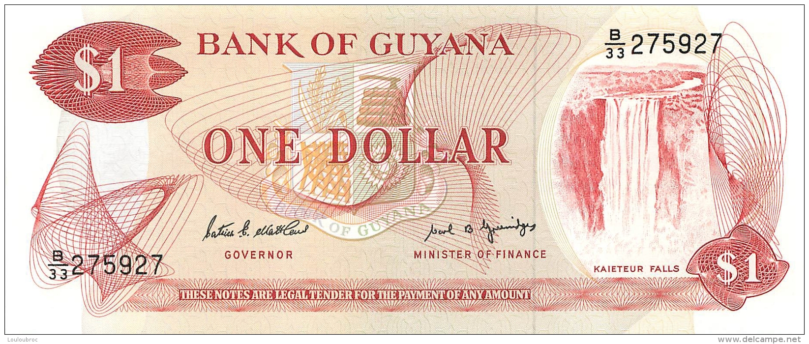 BILLET   GUYANA 1 DOLLAR - Guyana