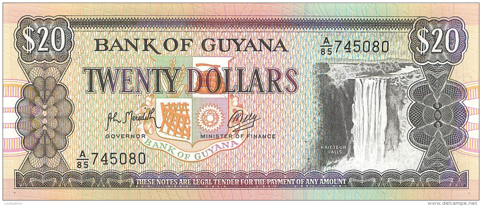 BILLET GUYANA 20 DOLLARS - Guyana