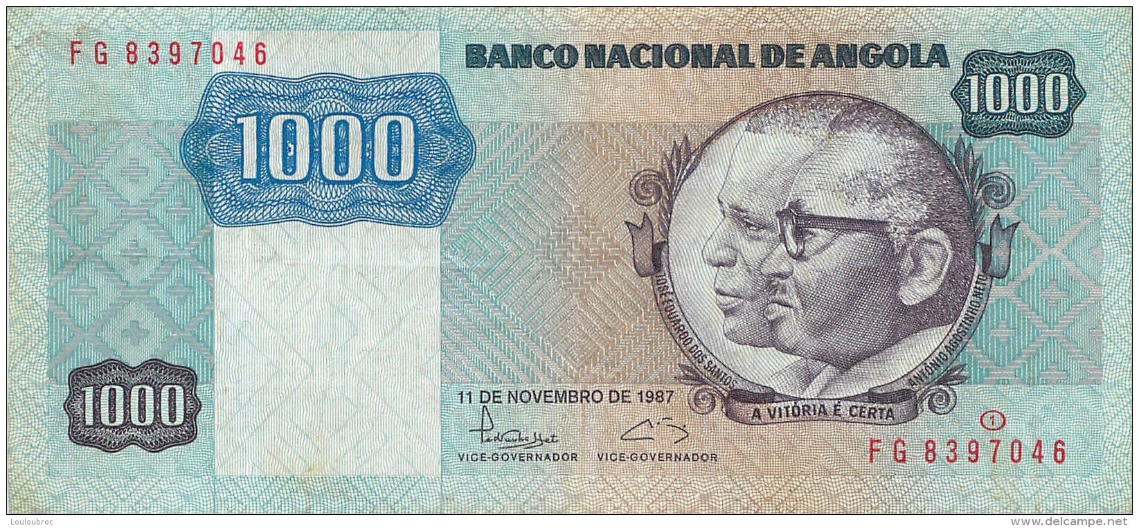 BILLET   ANGOLA 1000  KWANZAS - Angola