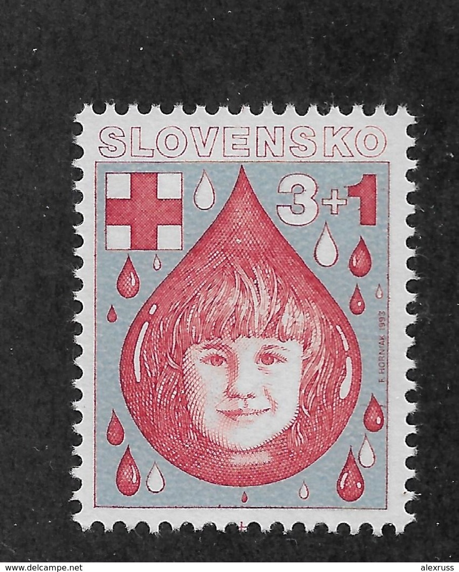 Slovakia 1993,Red Cross Issue,Scott # B28,VF-XF MNH** (AD-St) - Unused Stamps