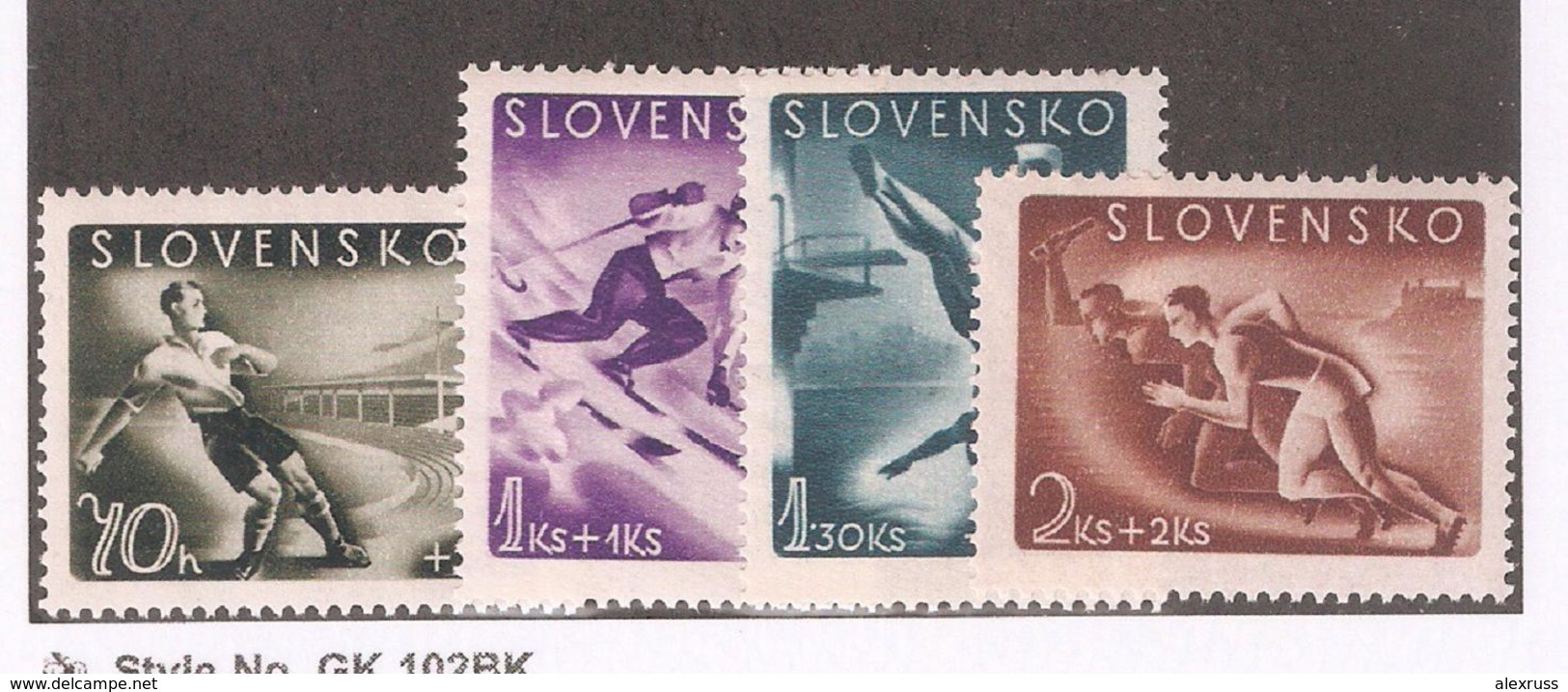 Slovakia 1944,WW-2,Varies Sports,Scott # B21-B24,VF-XF MNH** - Nuevos