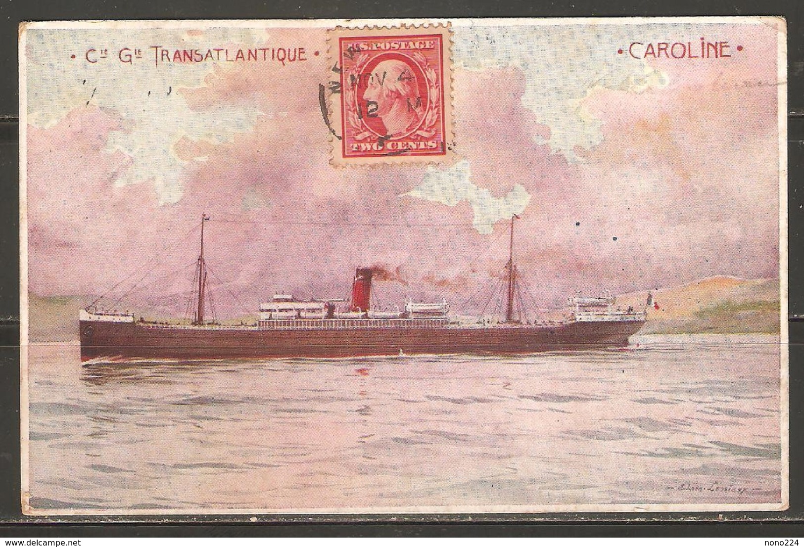 Carte P ( Etats-Unis / Transatlantique / Caroline ) - Paquebots