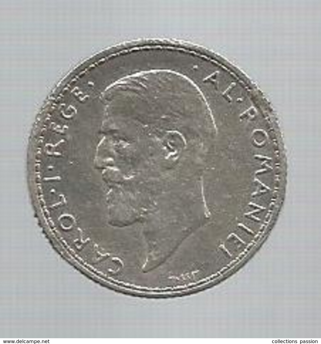 Monnaie , ROUMANIE , ROMANIA ,argent , 1 Leu ,1911 , 2 Scans - Roumanie