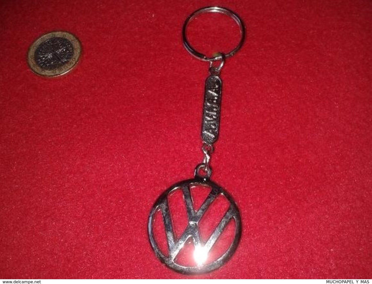 SPAIN LLAVERO OLD KEYRING KEYCHAIN PORTE-CLÉS COCHES AUTO COCHE CAR VOITURE VOLKSWAGEN PUBLICIDAD AVISA AUTOMÓVIL VER FO - Otros & Sin Clasificación