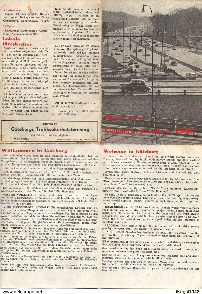 07540 "RÅD OCH REGLER – GÖTEBORGS TRAFOKEN 1966 - VIABILITA'" OPUSCOLO ORIGINALE. - Werbung