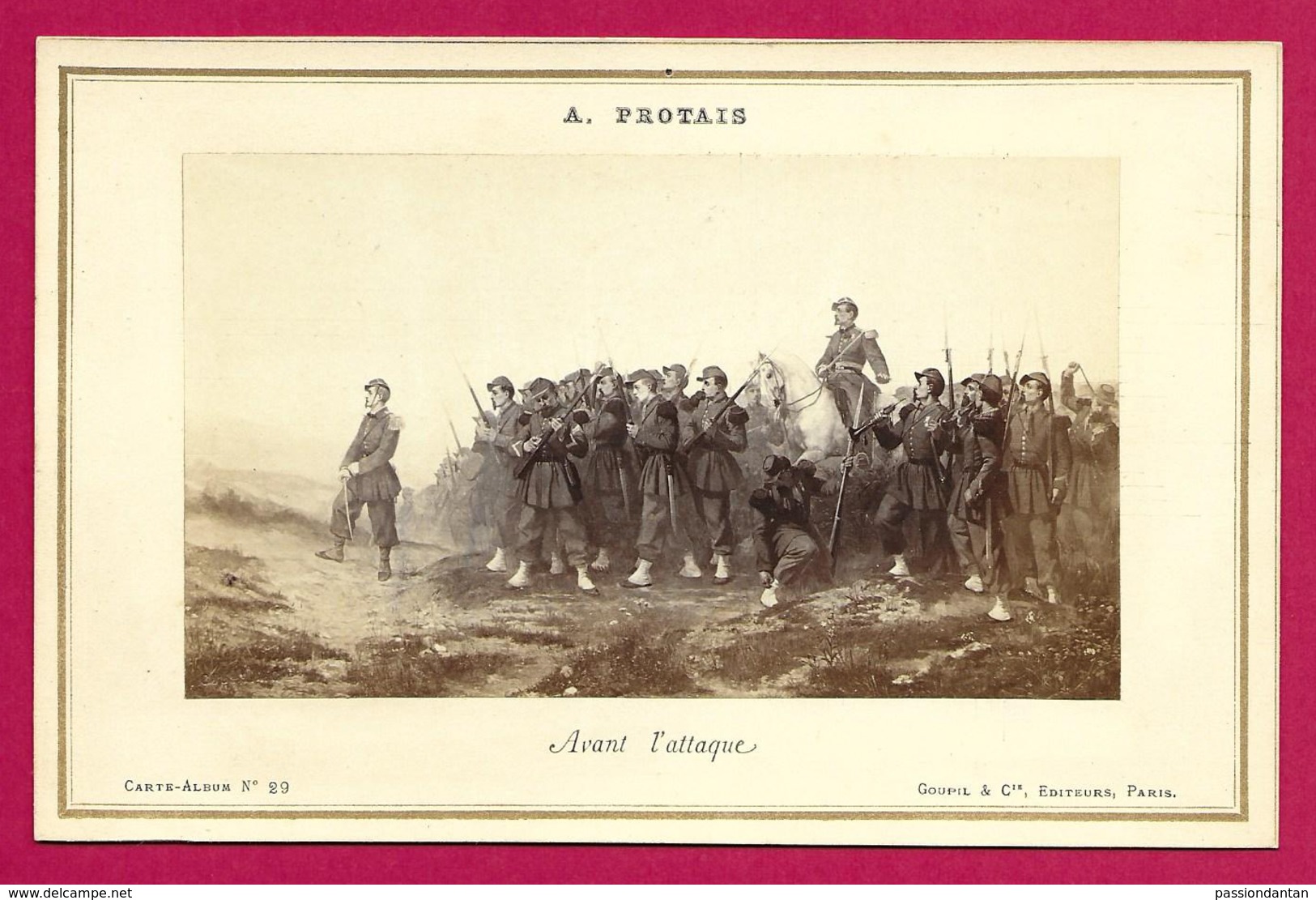 Carte Album N° 29 - Œuvre D'Alexandre Protais - Avant L'attaque - Guerre, Militaire