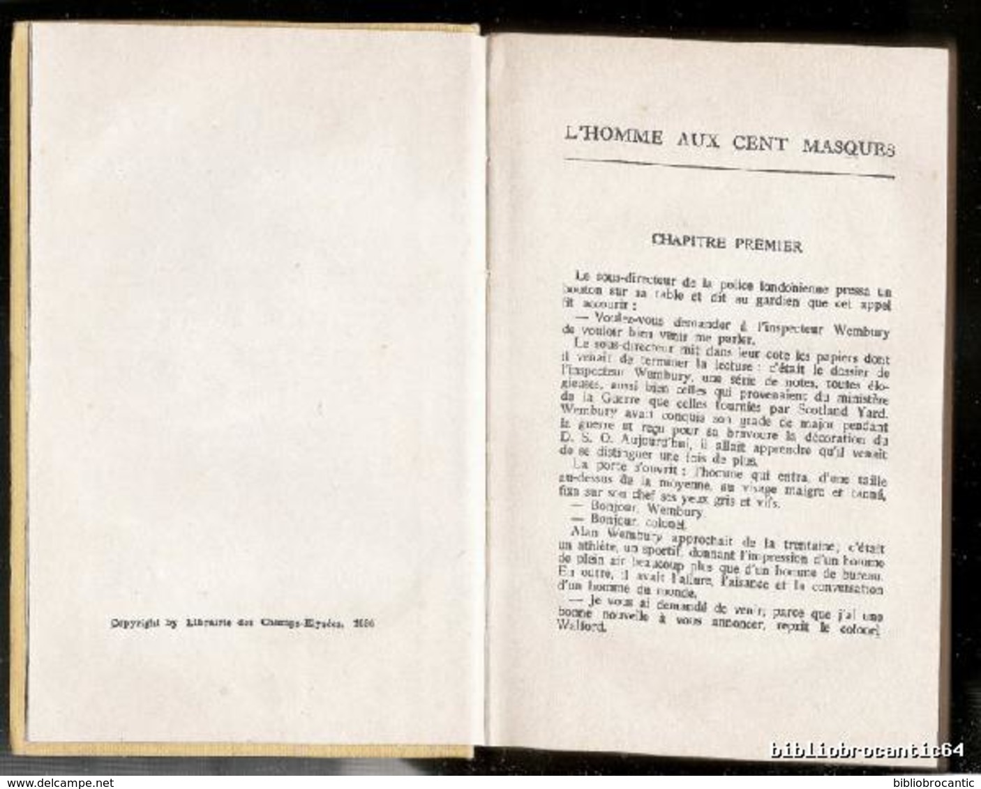 Collection "le Masque" * L'HOMME AUX CENT MASQUES * < Edgar WALLACE < E.O 1936 - Le Masque