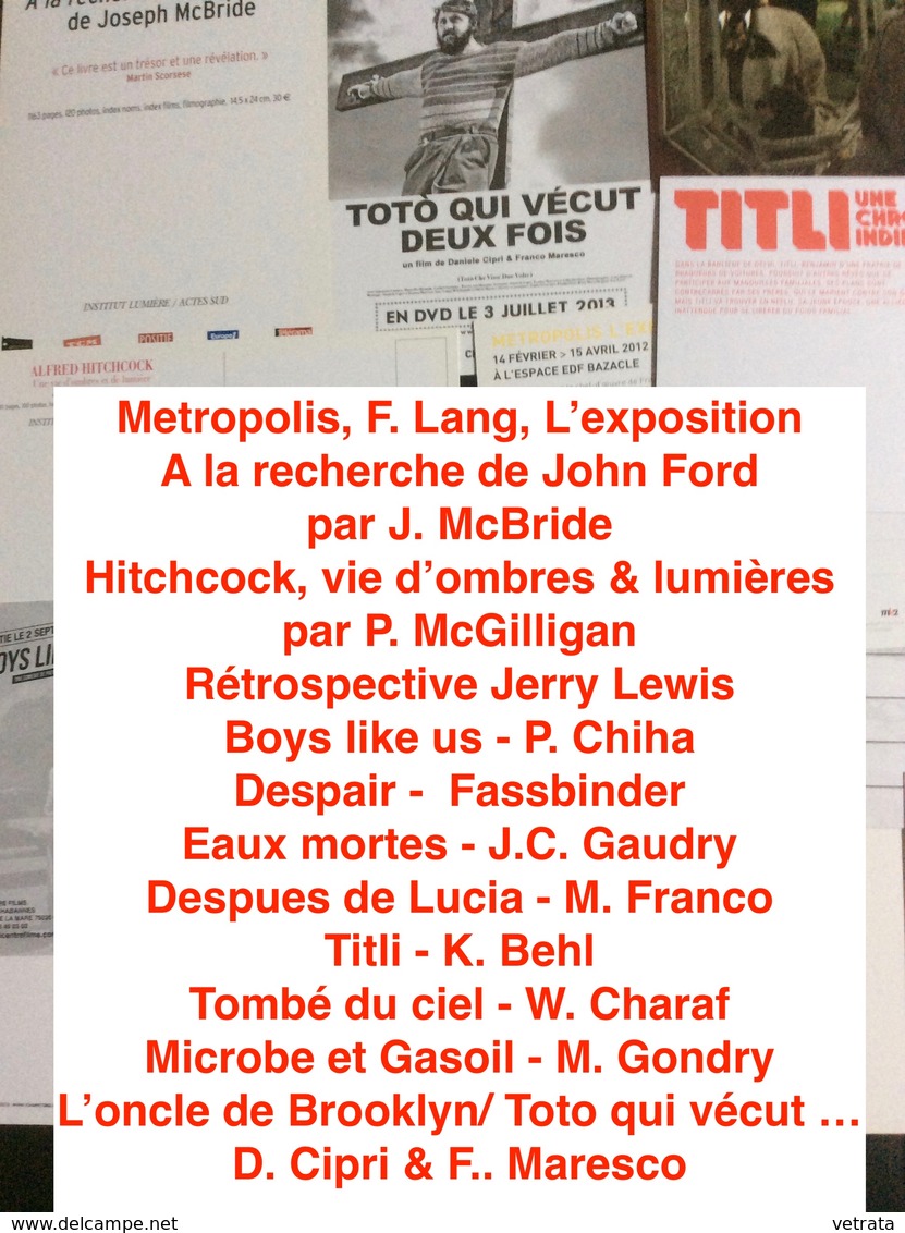 12 Cartes Postales : Films Cinéma & Livres Sur Réalisateurs  (voir Les Titres Sur Photo) (Lot A4) - Altri & Non Classificati