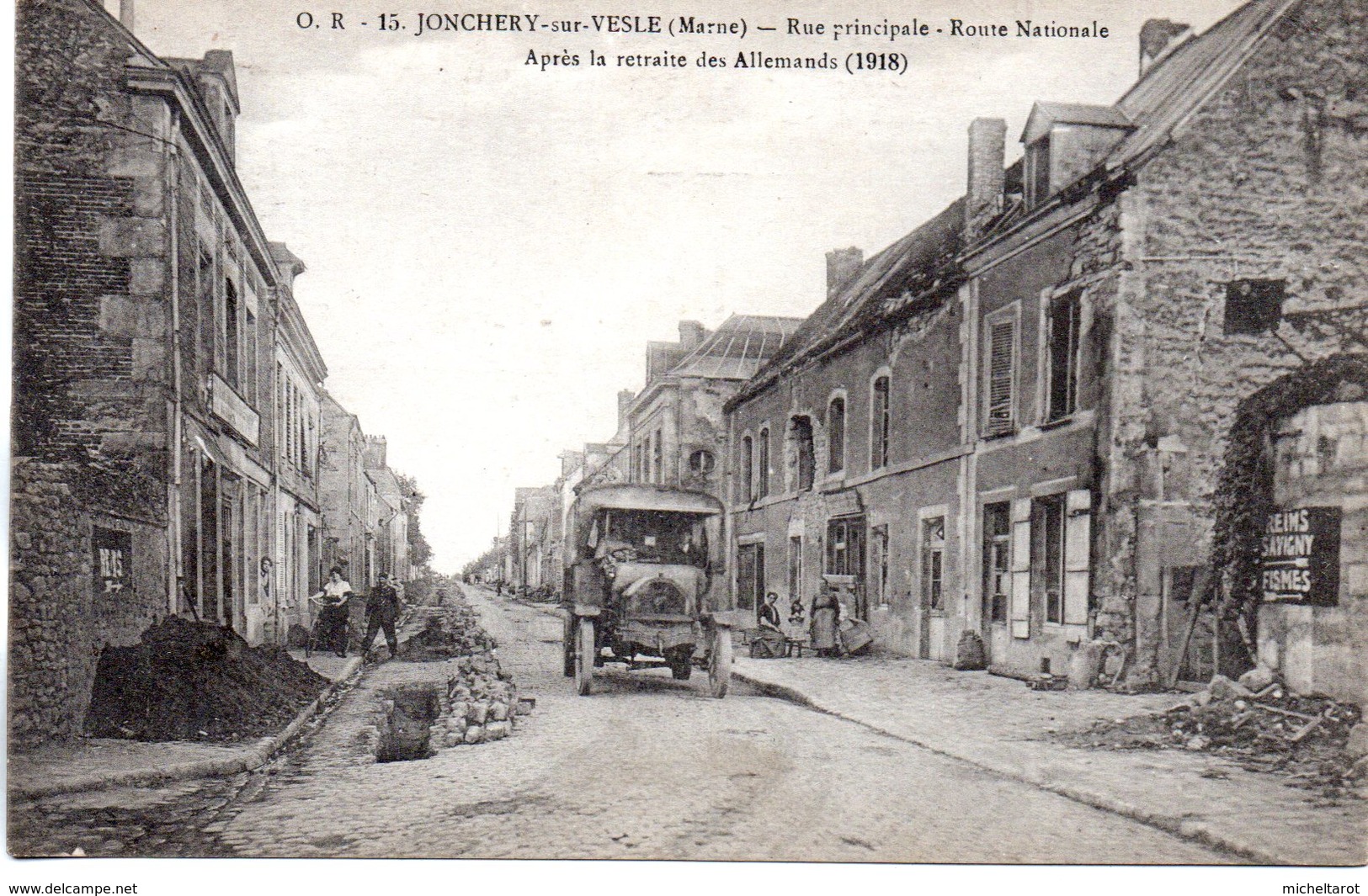 Marne : Jonchery Sur Vesle : Rue Principale - Jonchery-sur-Vesle