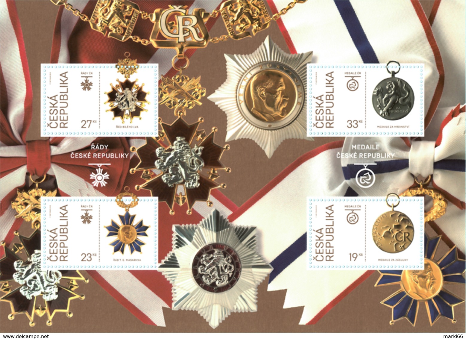 Czech Republic - 2018 - 100 Years Of Independent Czechoslovakia - Orders And Medals - Mint Souvenir Sheet - Neufs