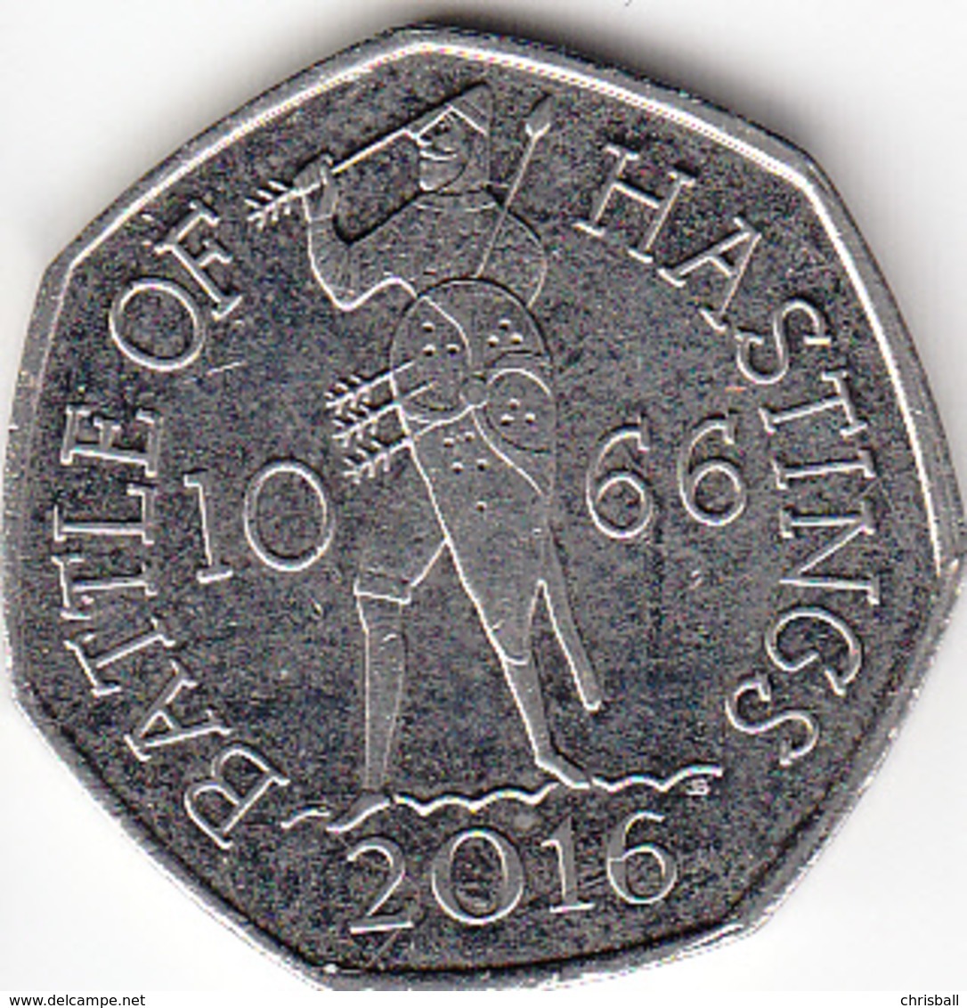 Great Britain UK 50p Coin Battle Of Hastings 2016 (Small Format) Circulated - 50 Pence