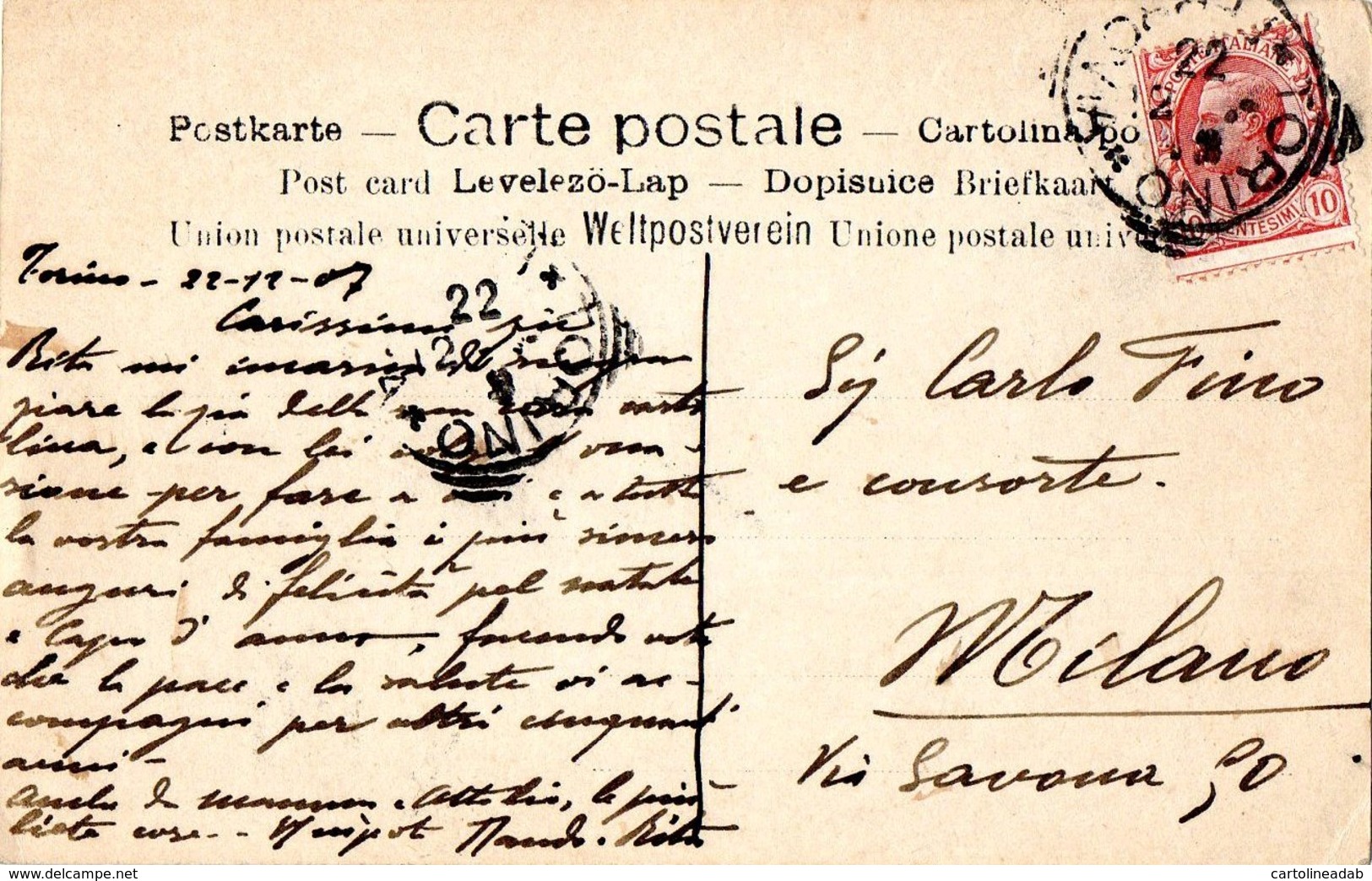 [DC7751] CPA - SVIZZERA - AM KERENZERBERG - CARTOLINA FOTOGRAFICA - Viaggiata 1907 - Old Postcard - Berg