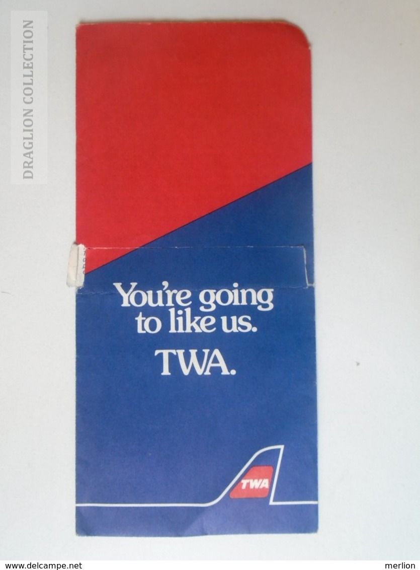 ZA101.4  Airplane - TWA Airline  Ticket Holder - Autres & Non Classés