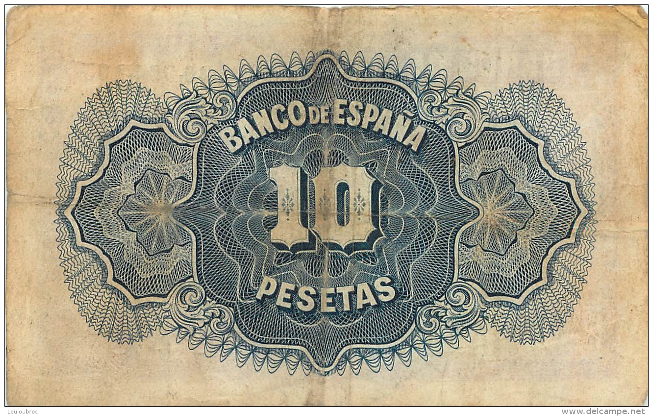 BILLET   ESPAGNE 1935  10 PESETAS - 10 Pesetas