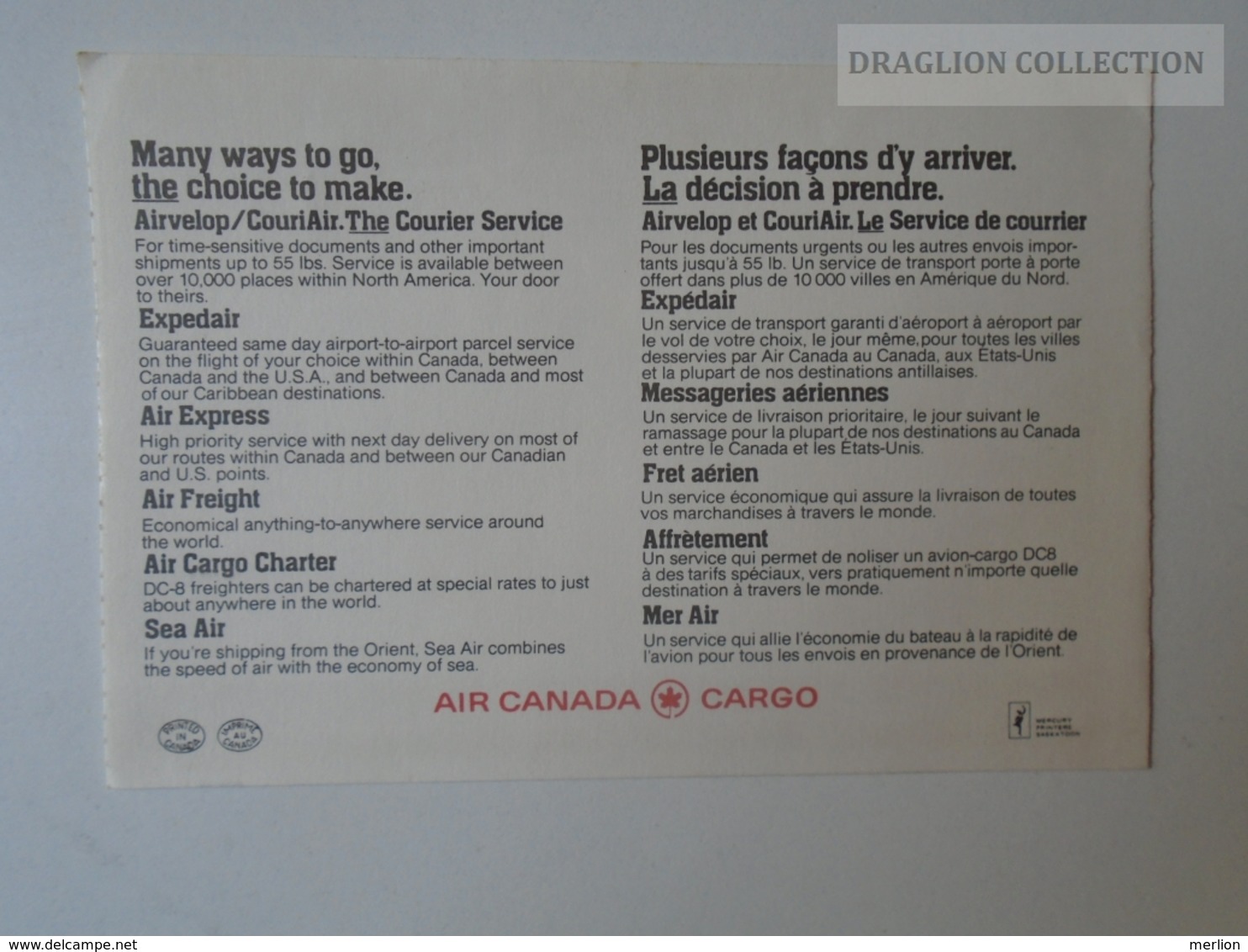 ZA101.11  Airplane -  Airline  - Air Canada -Boarding Pass Flight AC873 - Autres & Non Classés