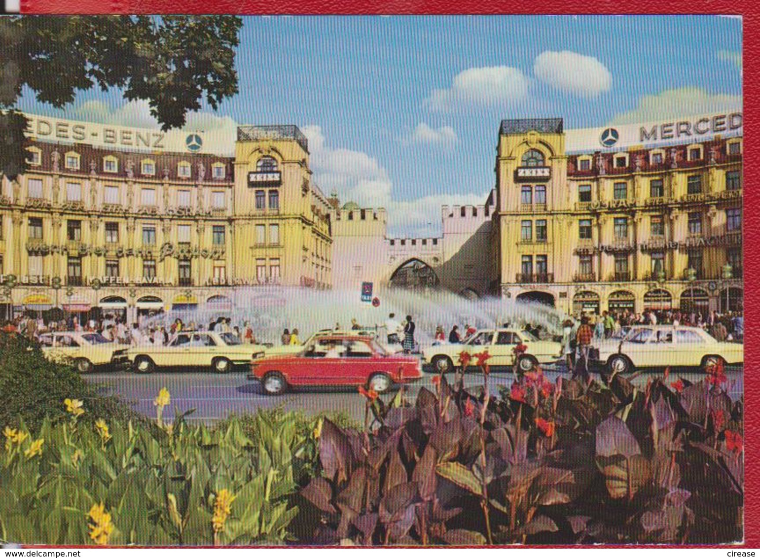 MUNCHEN AUTO MERCEDES TAXI GERMANY POSTCARD USED - Taxi & Fiacre