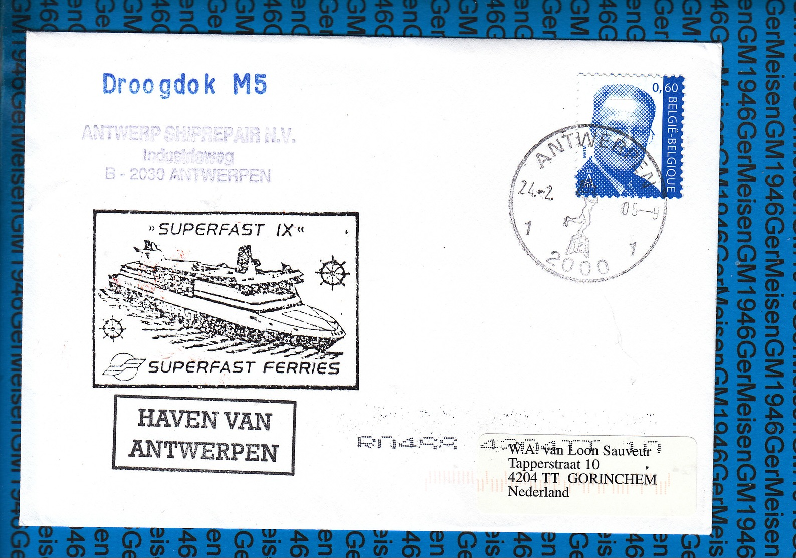 Belgium Cover Ship / Superfast IX - Liner Cards