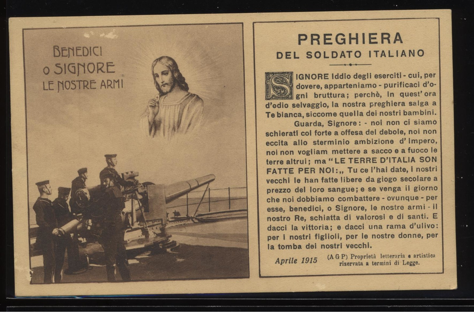 Cartolina Non Viaggiata Anni '10, Raffigurante Preghiera Del Soldato Italiano D387 - Altri & Non Classificati