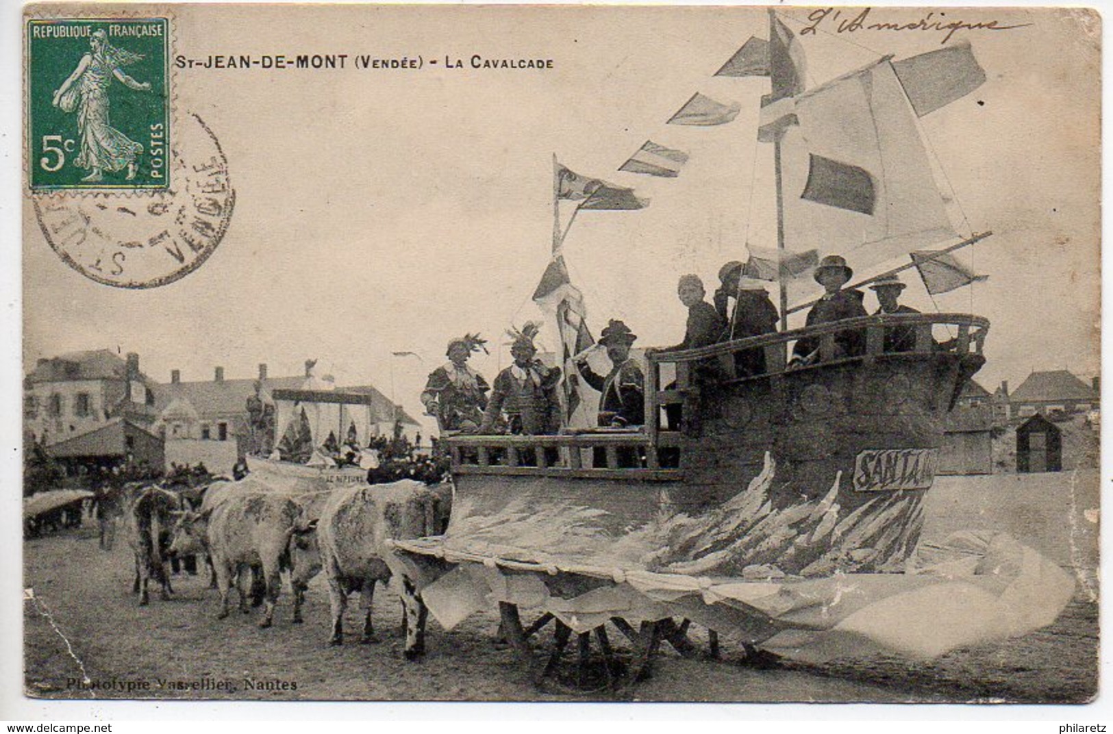 Saint Jean De Mont (Monts) : La Cavalcade (char L'Armorique) - Saint Jean De Monts