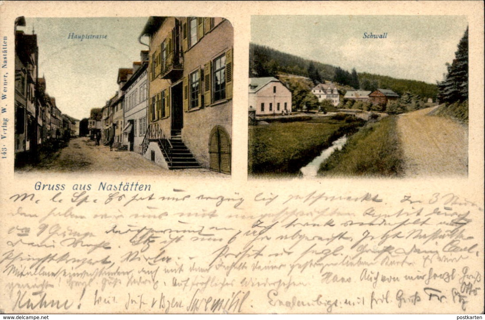 ALTE POSTKARTE GRUSS AUS NASTÄTTEN HAUPTSTRASSE SCHWALL Taunus Ansichtskarte Cpa Postcard AK - Sonstige & Ohne Zuordnung