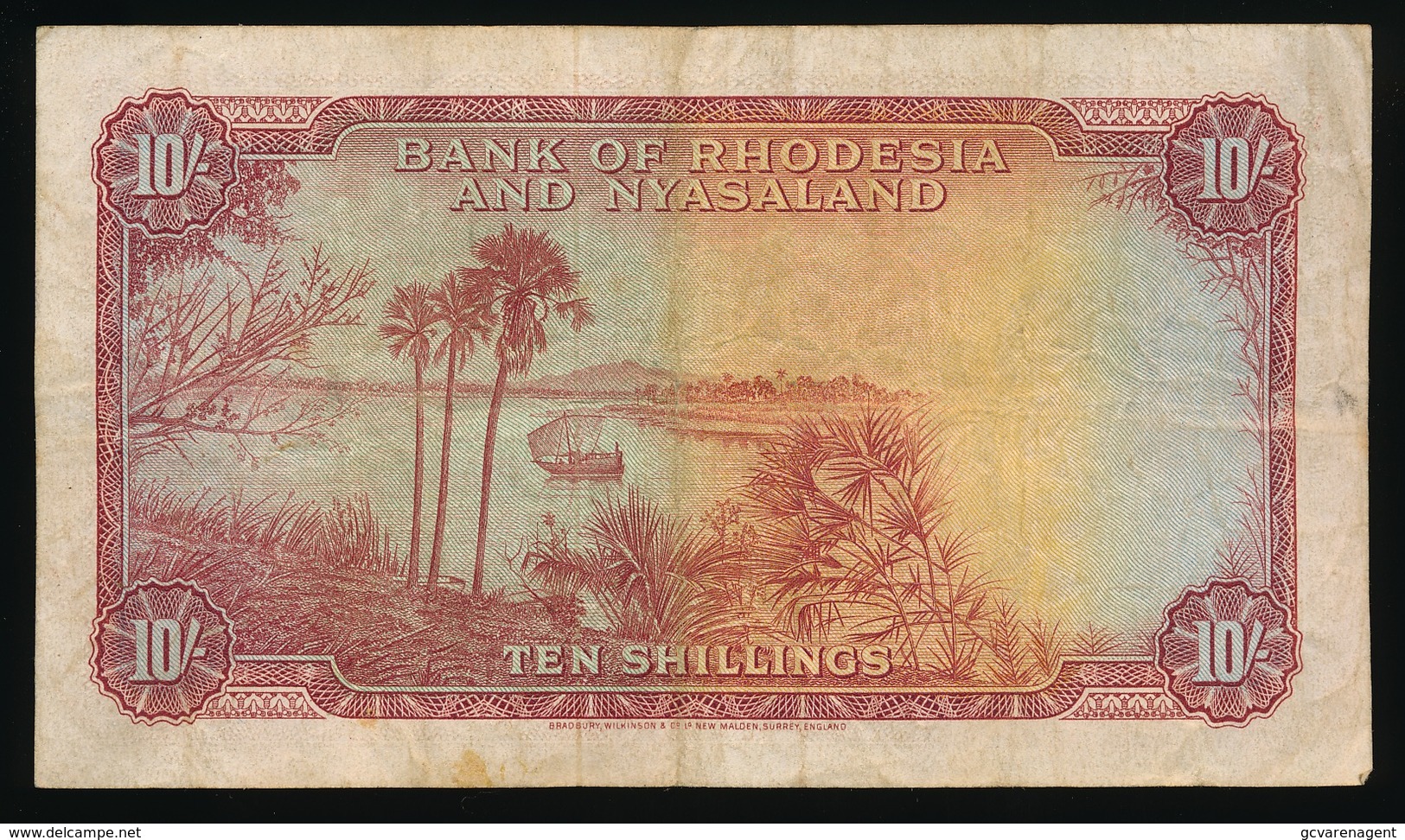 BANK OF RHODESIA AND NYSALAND TEN SHILLINGS 1 AUG 1958  W / 12   2 SCANS - Rhodesia