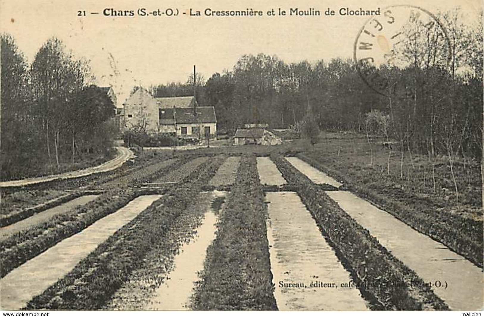 - Dpts Div.- Ref-AD860- Val D Oise - Chars - Cressonniere Et Moulkin De Clochard - Cressonnieres - Moulins A Eau - - Chars