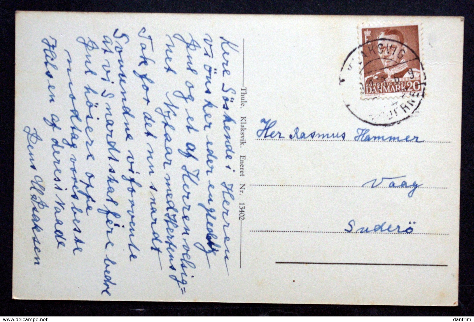 Faroe Islands 1960 Grindadråp,Klaksvik  Cards  Klaksvig Færøerne   On Danish Stamps  ( LOT 4178 ) - Färöer Inseln