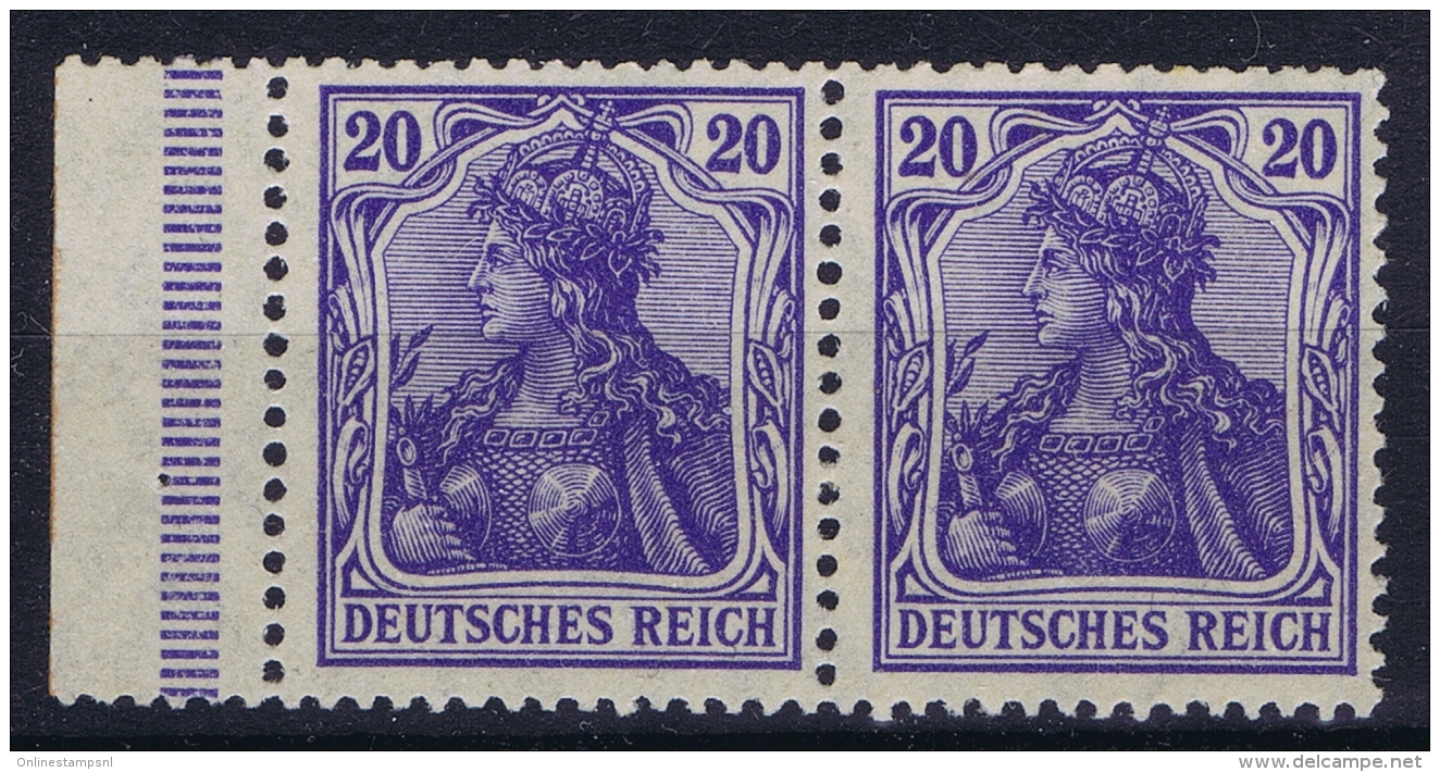 Germany:  Mi 87 Ia  ,Pair With Sheet Margin.Postfrisch/neuf Sans Charniere /MNH/** - Neufs