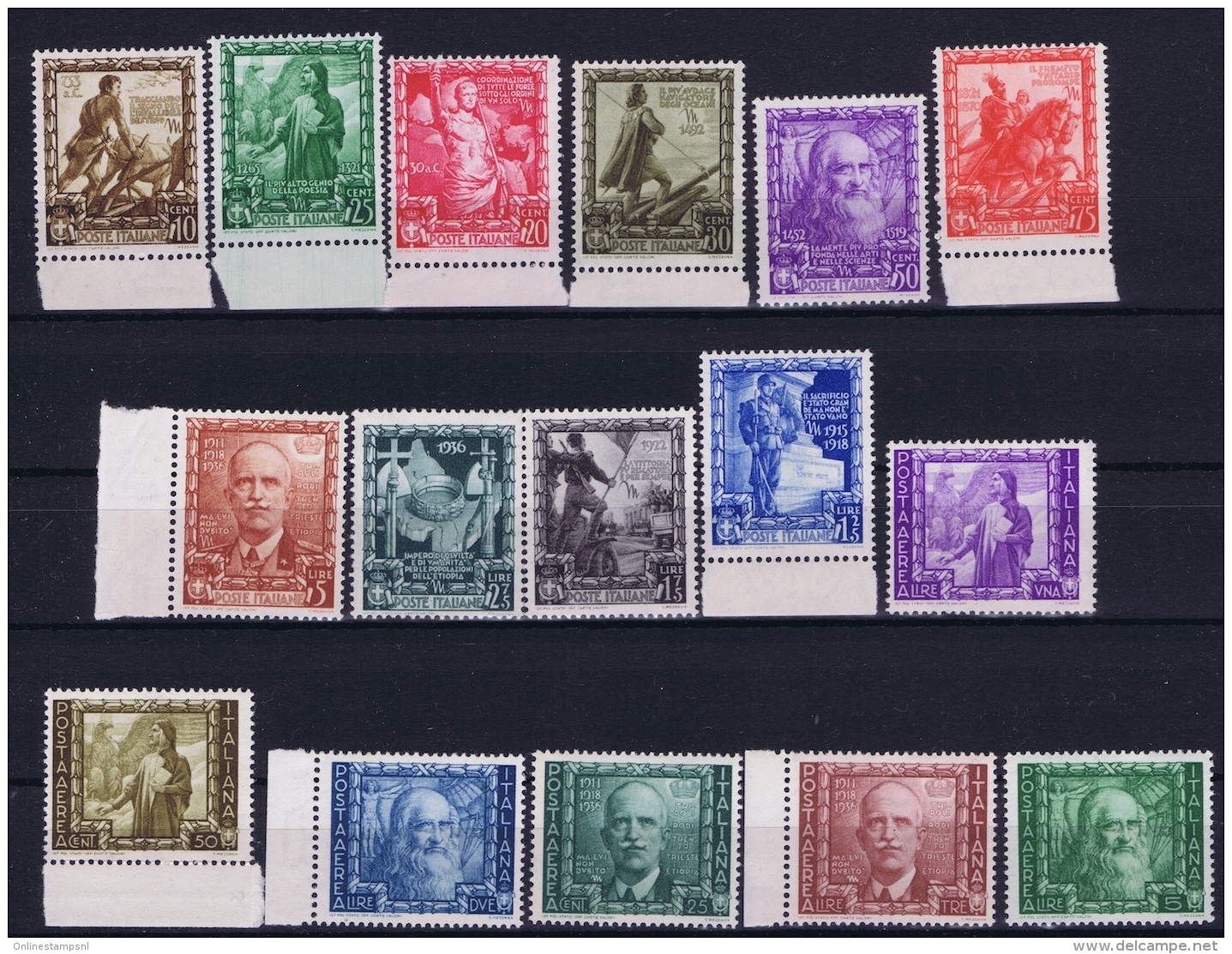 Italy : Sa 439 - 448 + A 111 - A 116, Mi 604 - 619,  Postfrisch/neuf Sans Charniere /MNH/** Some Discoulered Gum - Ungebraucht