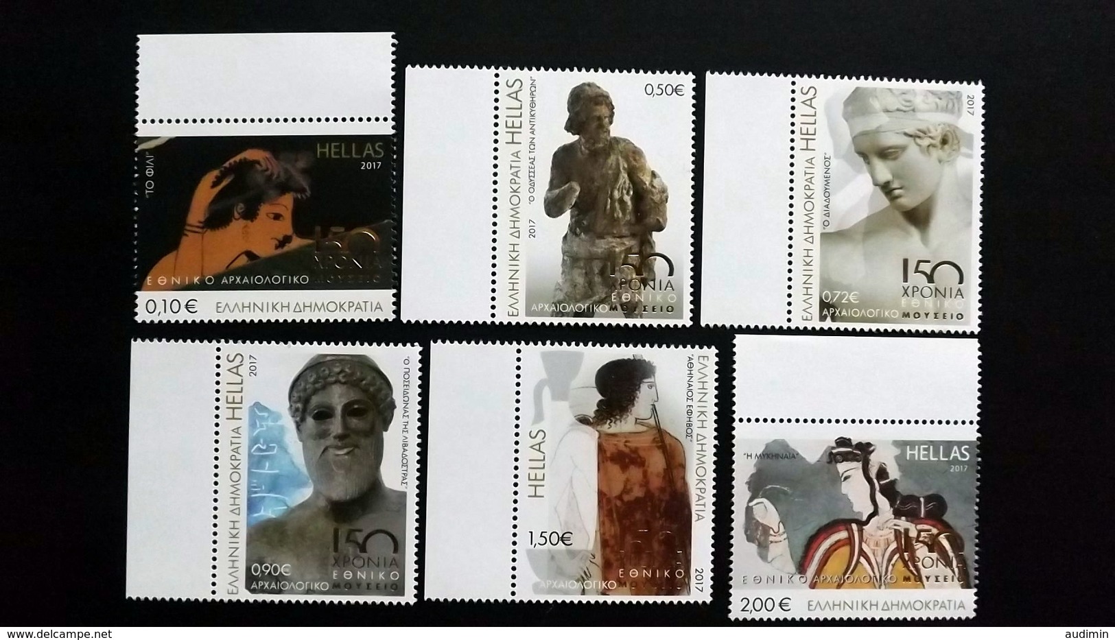 Griechenland 2930/5 **/mnh, 150 Jahre Archäologisches Nationalmuseum, Athen - Unused Stamps