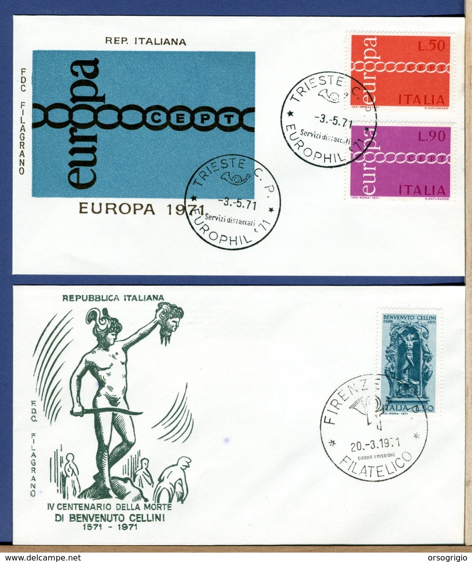 ITALIA - FDC FILAGRANO  1971  -  EUROPA - EUROPHIL TRIESTE - BENVENUTO CELLINI - FDC