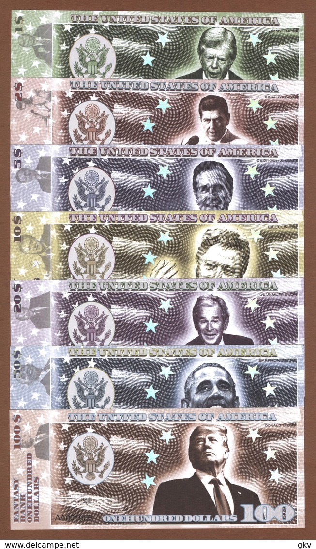 USA PRESIDENTS Set 7 Pcs 2018 Polymer UNC - Autres & Non Classés