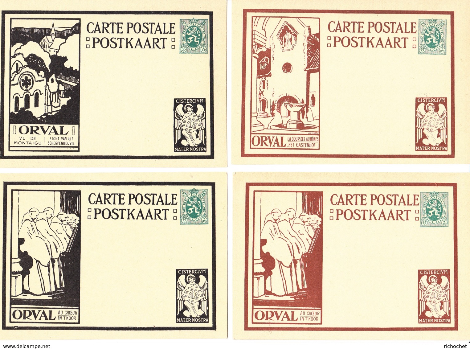 Belgique - Cartes Illustrées N° 5 Orval Avec Ange Dans Le Coin Inférieur Droit Série De 12 Cartes - Illustrierte Postkarten (1971-2014) [BK]